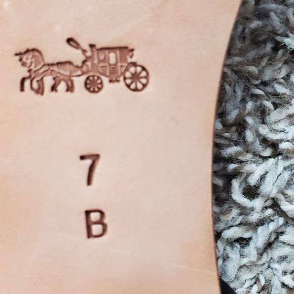 Coach Black Suede & Leather Cork Heels - Picture 7 of 7